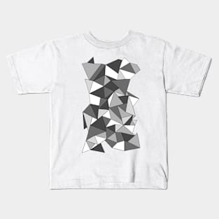 Abstract Collide Grey Outline Kids T-Shirt